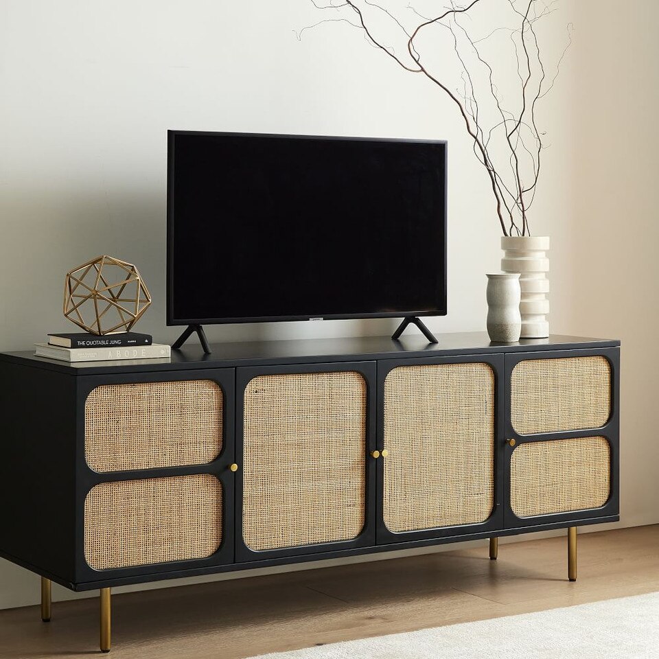 Ida Woven Media Console (173 cm) - West Elm UK